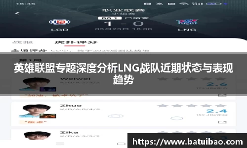 英雄联盟专题深度分析LNG战队近期状态与表现趋势